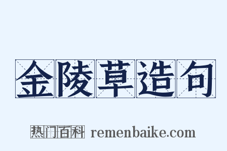 金陵草造句是什么意思的图片